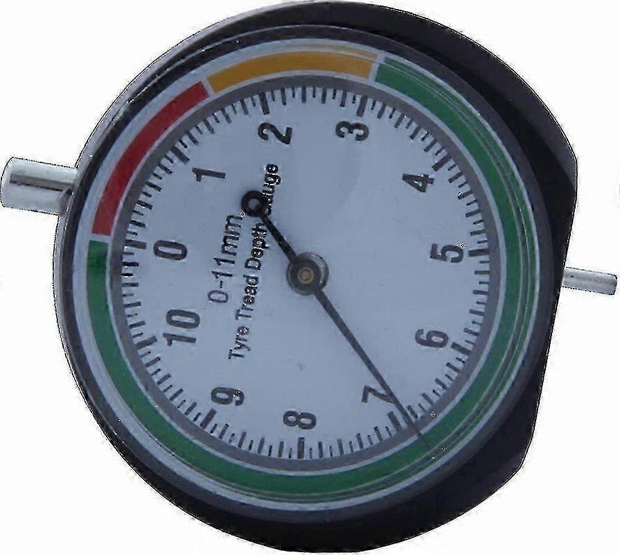 Tire tread depth gauge - depth measuring tool - 0-11 mm / 0-0.43 inch - dial diameter 44 mm