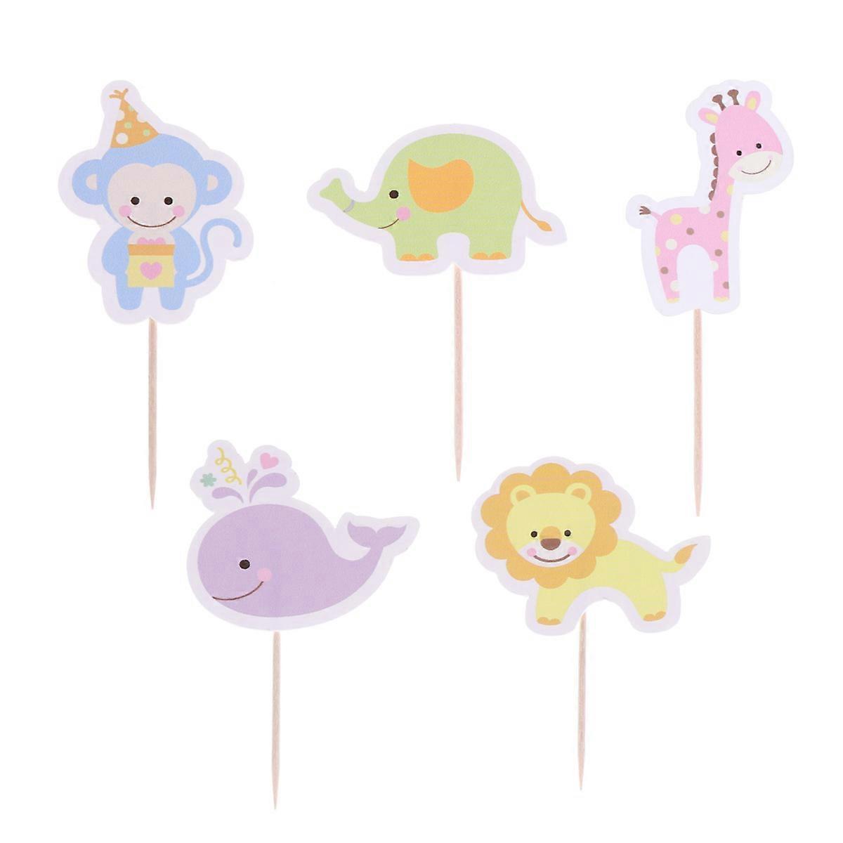 Egg Cake Insert Bamboo Material Cake Toppers for 30Pcs Birthday Decor