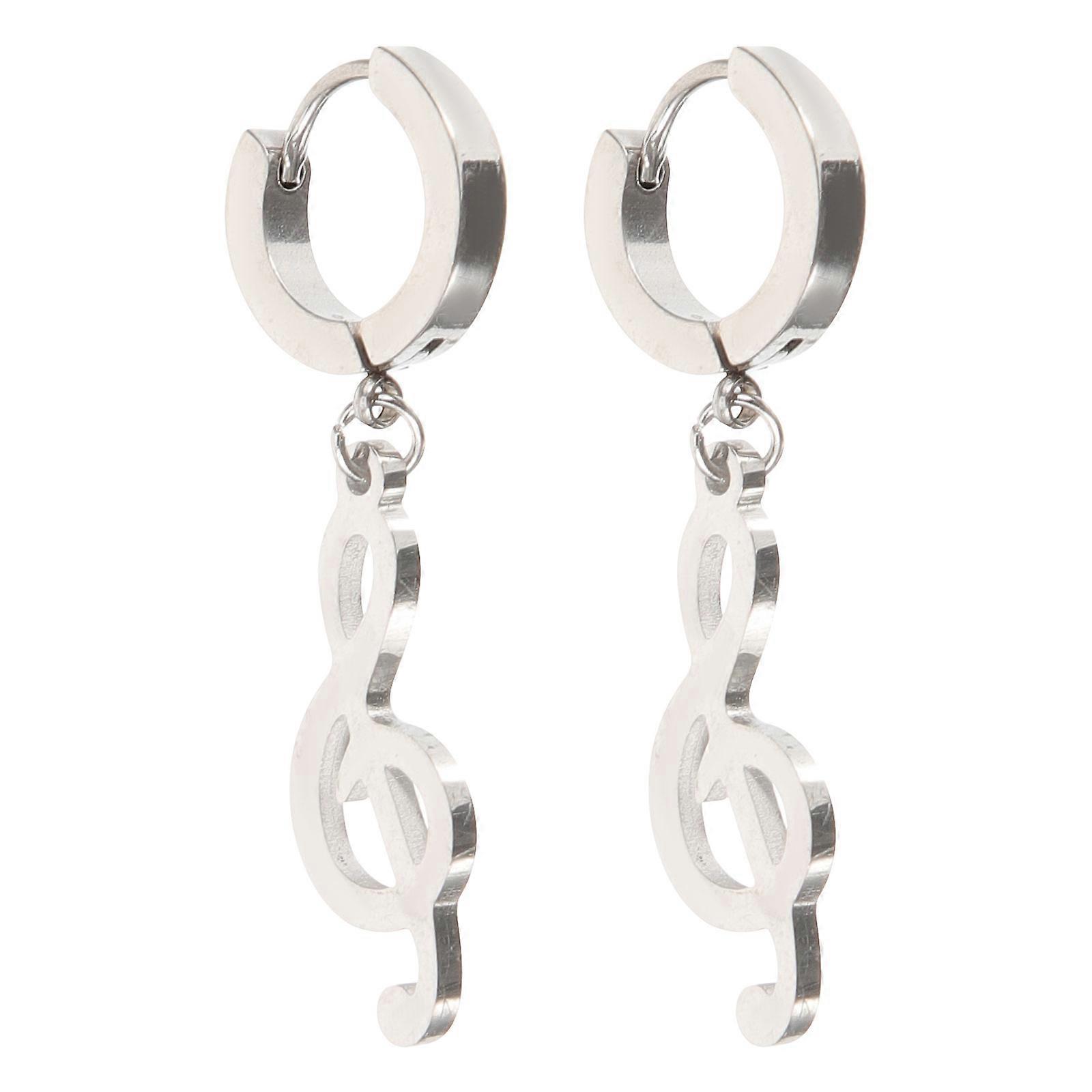 Cool Dangle Earrings Alloy Earrings for Men 3Pairs Silver