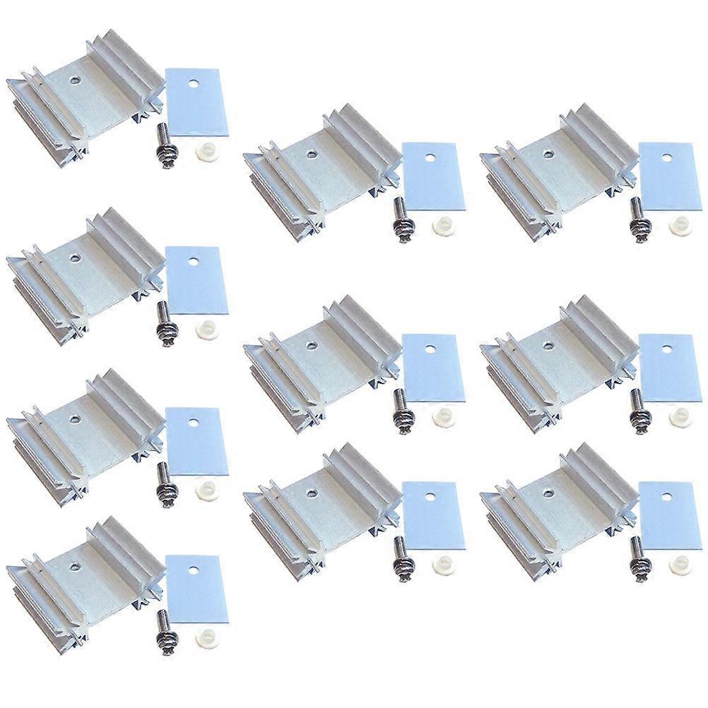 to-220 Aluminum Heat Sink Triode Radiator for Machine Use 3Sets