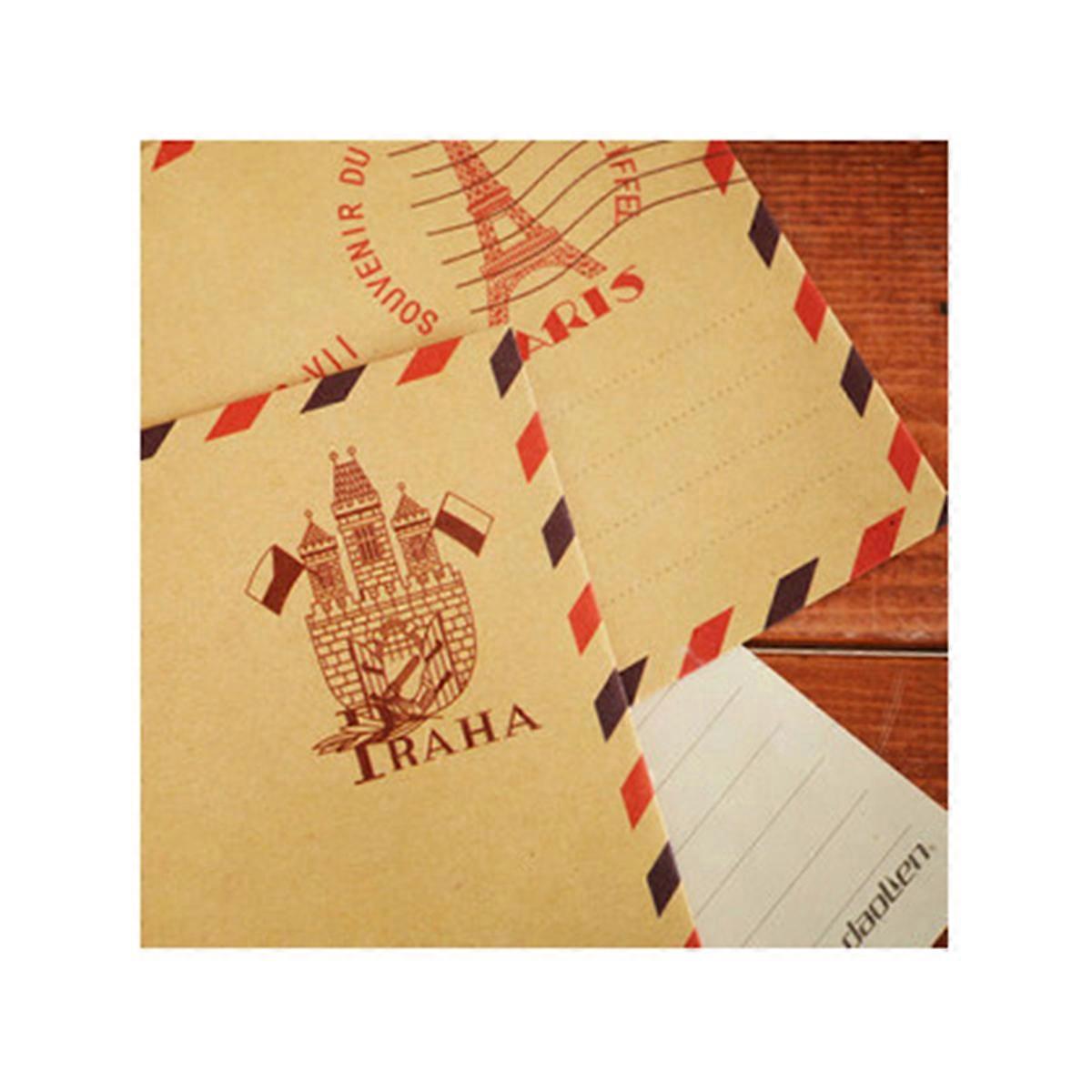 20 Pcs Vintage Tower Envelopes Ideal For Collectibles Storage And Postal Use Rectangular Biodegradable
