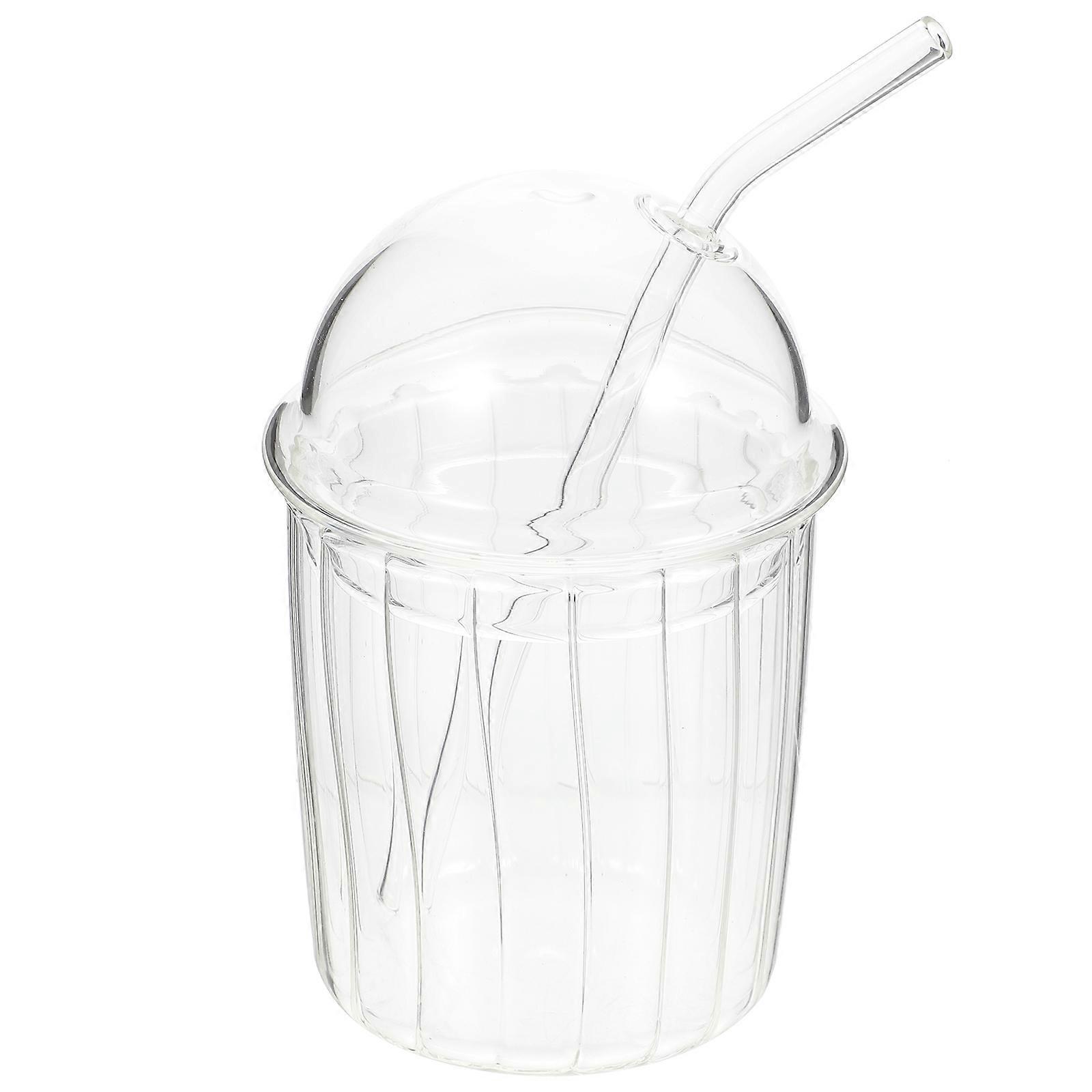 Compact Straw Cup Transparent Travel Straw Bottle for Convenient Use 2Sets