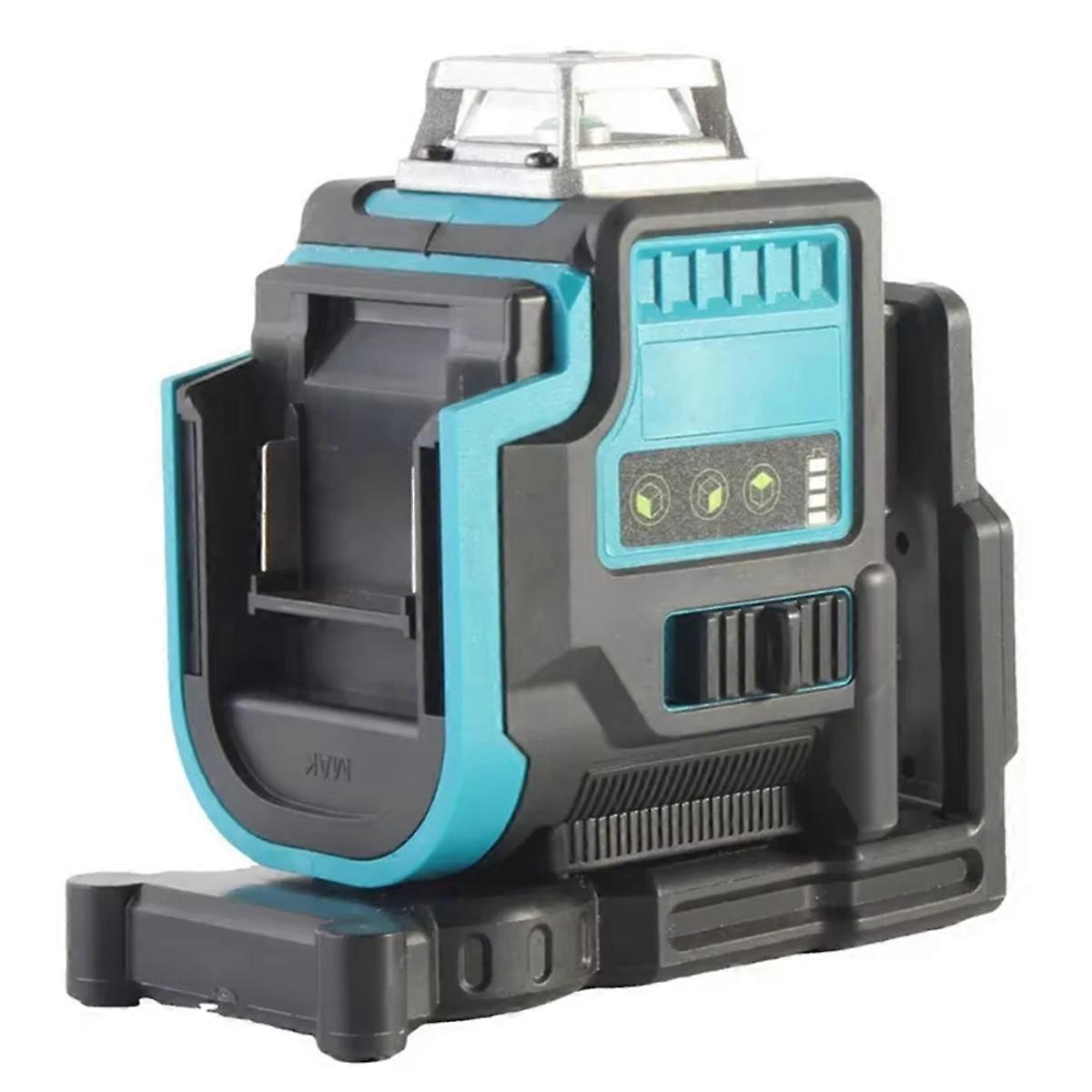 12 Lines Laser Level 3D Horizontal & Vertical Green Meter Self-Leveling Tools for 18V Battery Laser