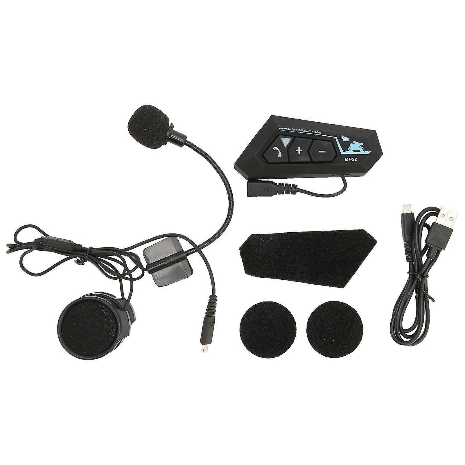 Helmet Bluetooth Headset Multifunctional Noise Reduction Windproof Bluetooth 5.0 Intercom Headset for Cycling