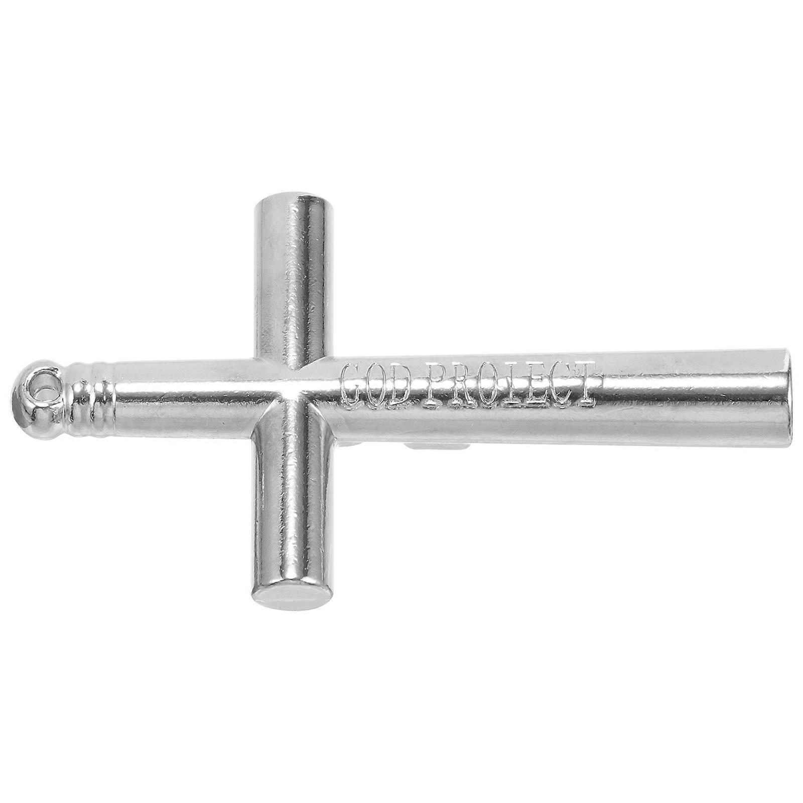 Drum Tuner Cross Key Metal Wrench for Drum Heads 5Pcs Silver