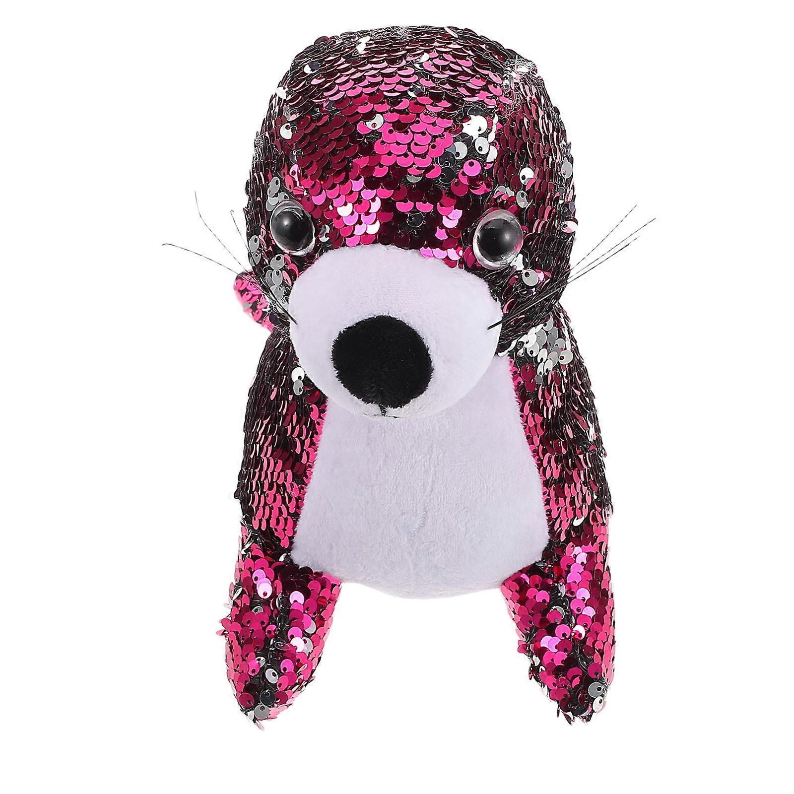 Rosy Reversible Sequin Sea Lion Plush Toy for Kids