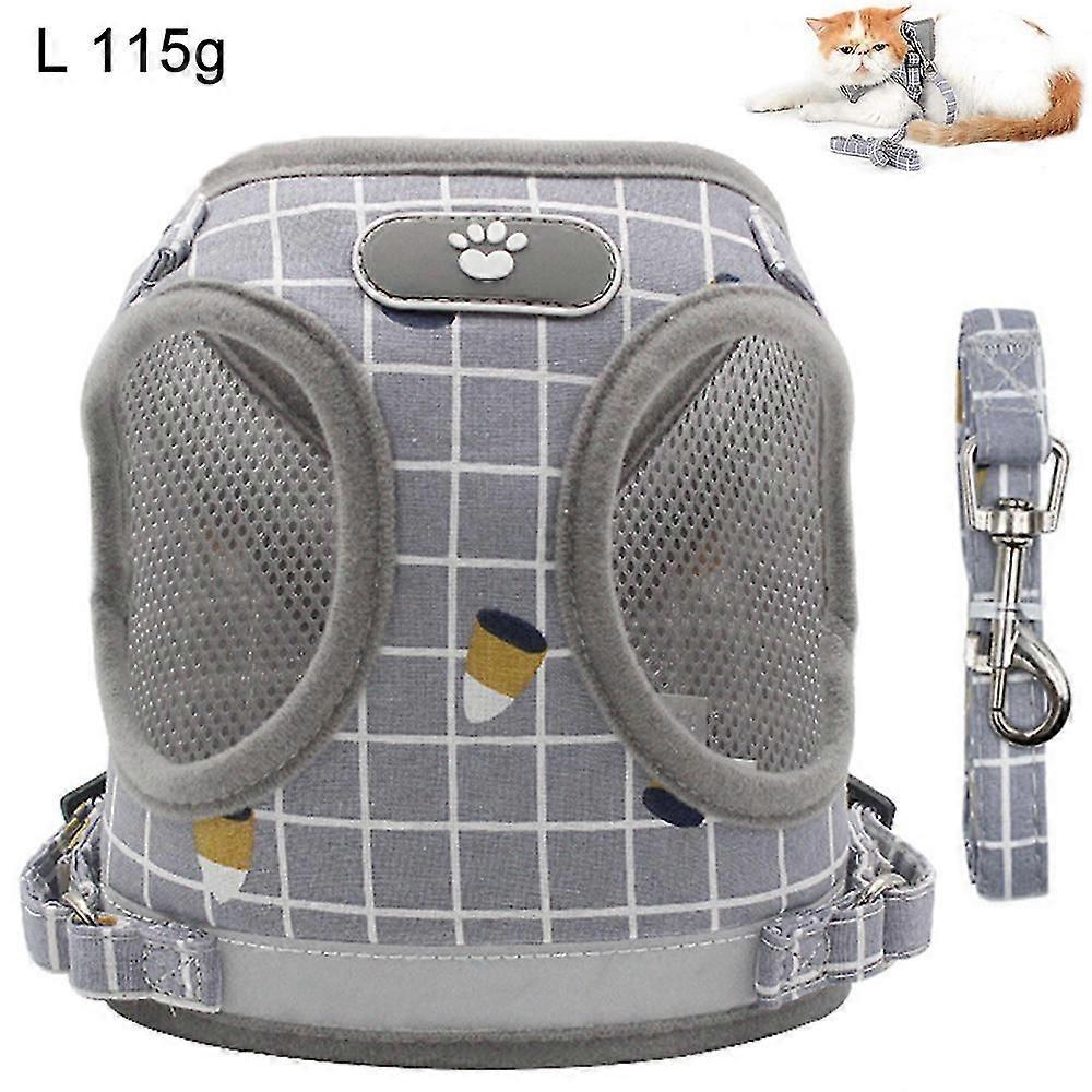 Cat Harness With Leash, Escape-proof Adjustable Puppy Harness