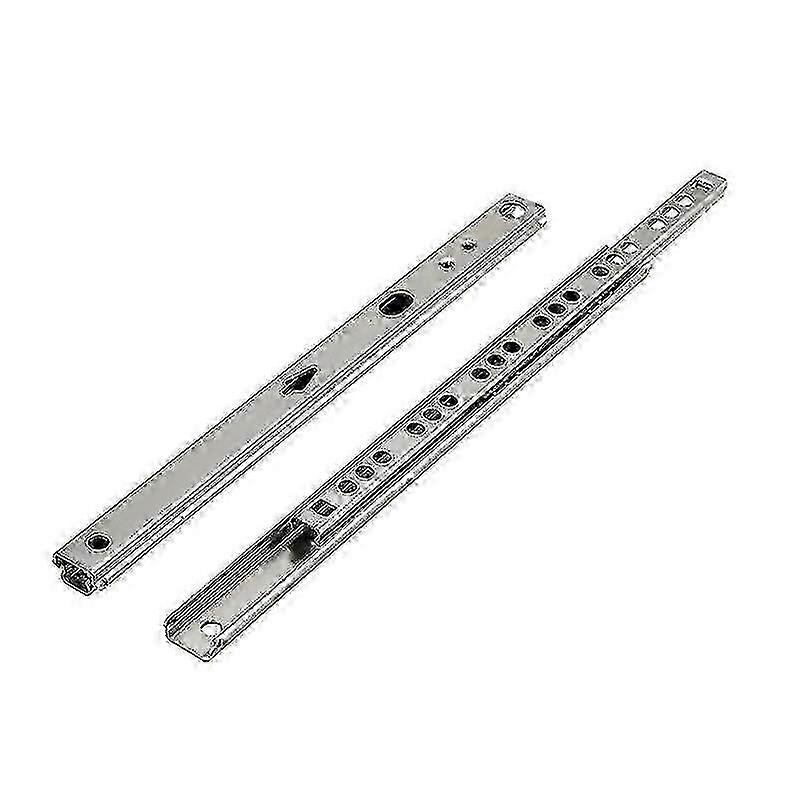 Ball Bearing Drawer Slides Rail, 1 Pair Micro Ball Guide Two Sections Steel Heavy Runners Ball, 2 Fold Ball Slide Drawer Slide (10inches/246mm,silver)