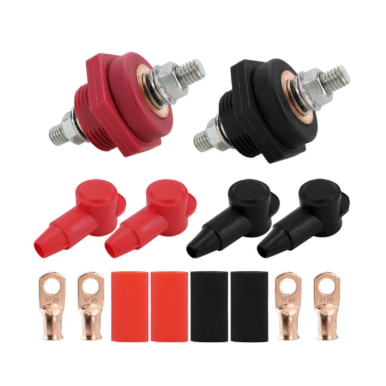 Red Battery Terminal Stud Connector for 3/8" Panels 25-26