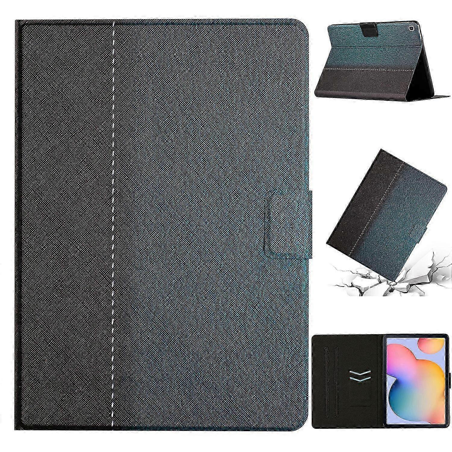 25-26 For Samsung Galaxy Tab A7 10.4 2020 T500 Stitching Solid Color Smart Leather Tablet Case