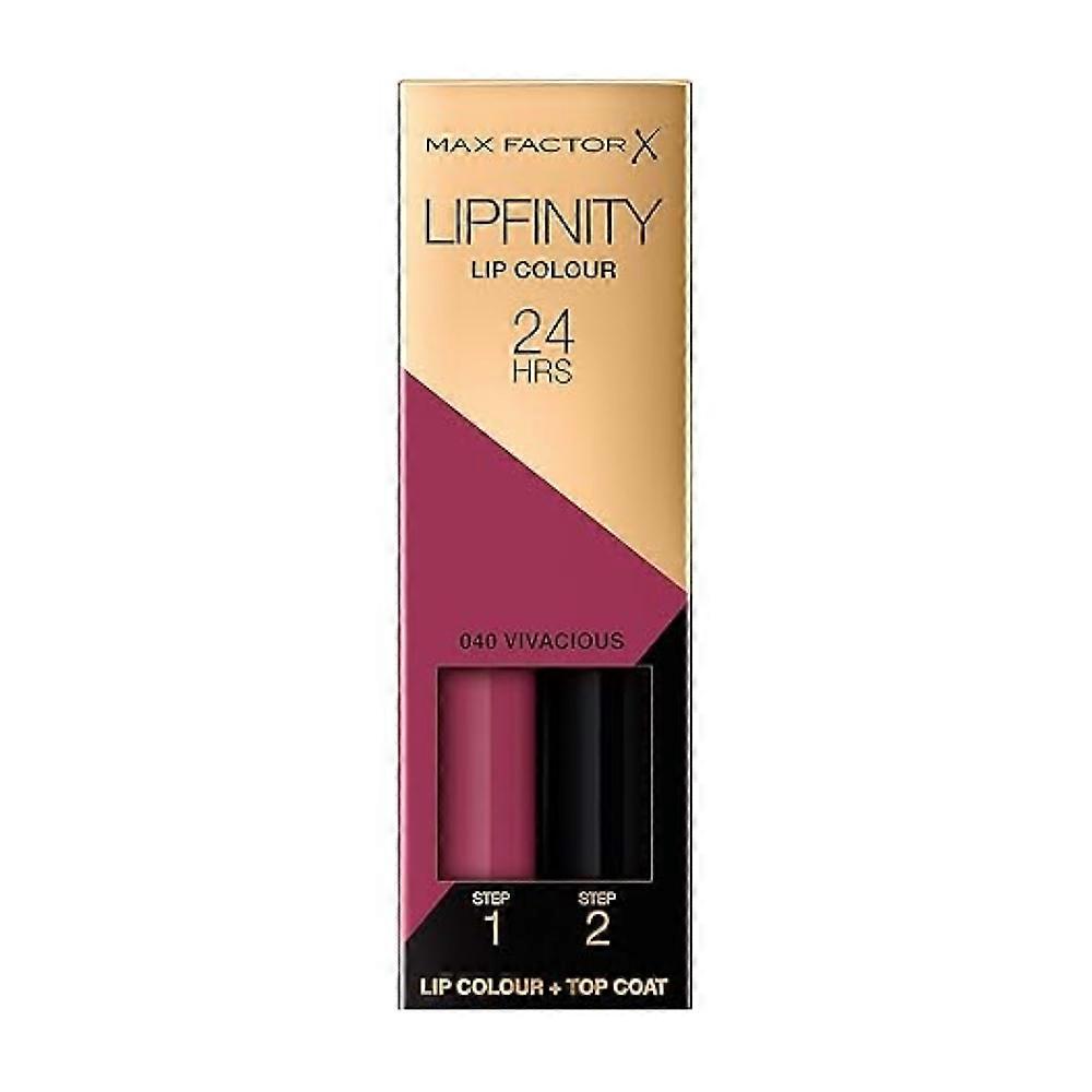 Max Factor Lipfinity Lippenstift Zwei Schritte Neu In Box - 040 Vivacious