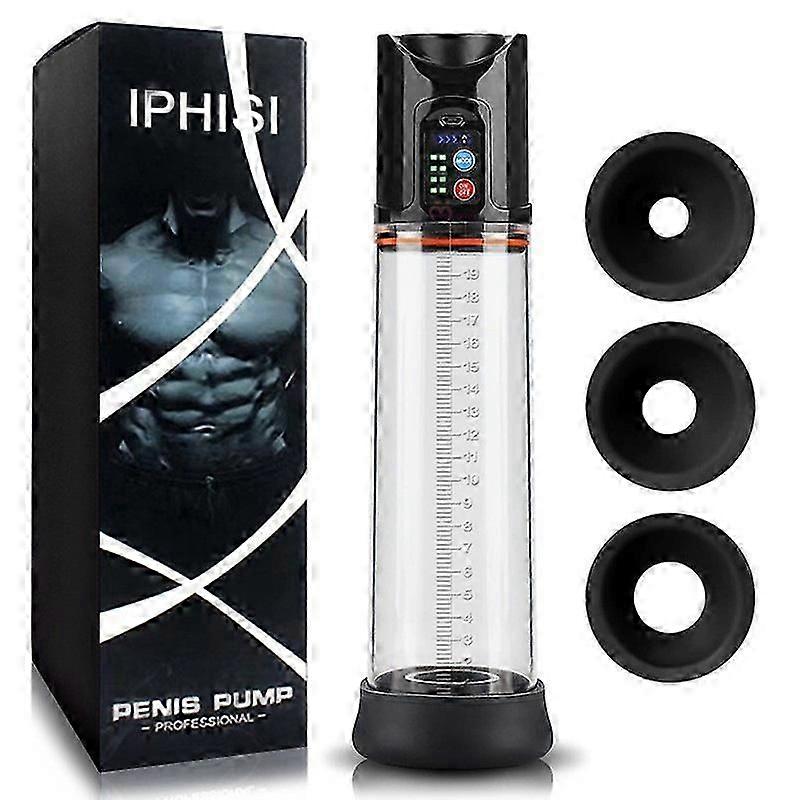 Pompe à vide de masseur électrique avec 4 intensités d’aspiration, enlar automatique rechargeable à vide poussé