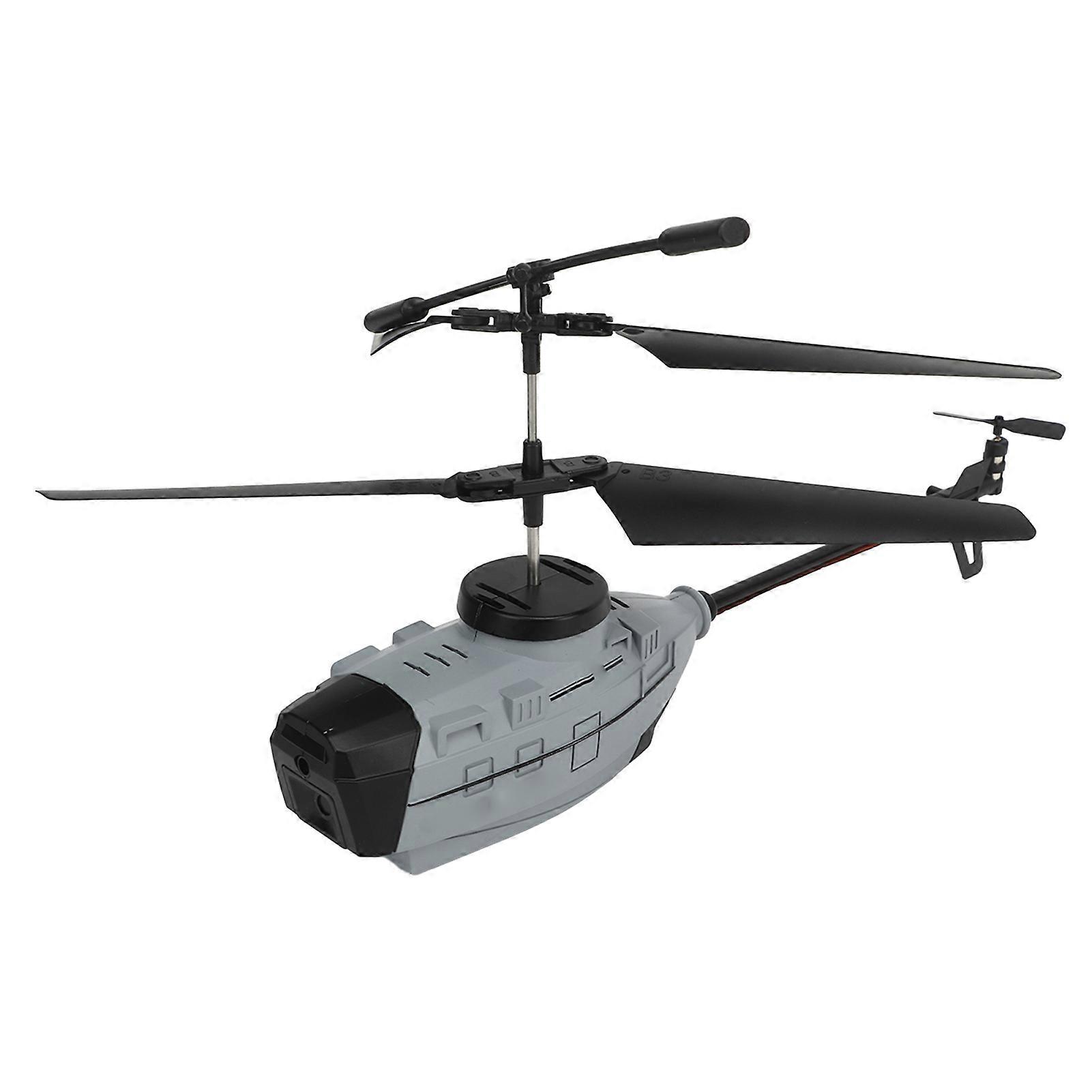 RC Helicopter KY202 Obstacle Avoidance Drone Remote Control Helicopter Toy For Over 14 Years Old Grey 3 Battery