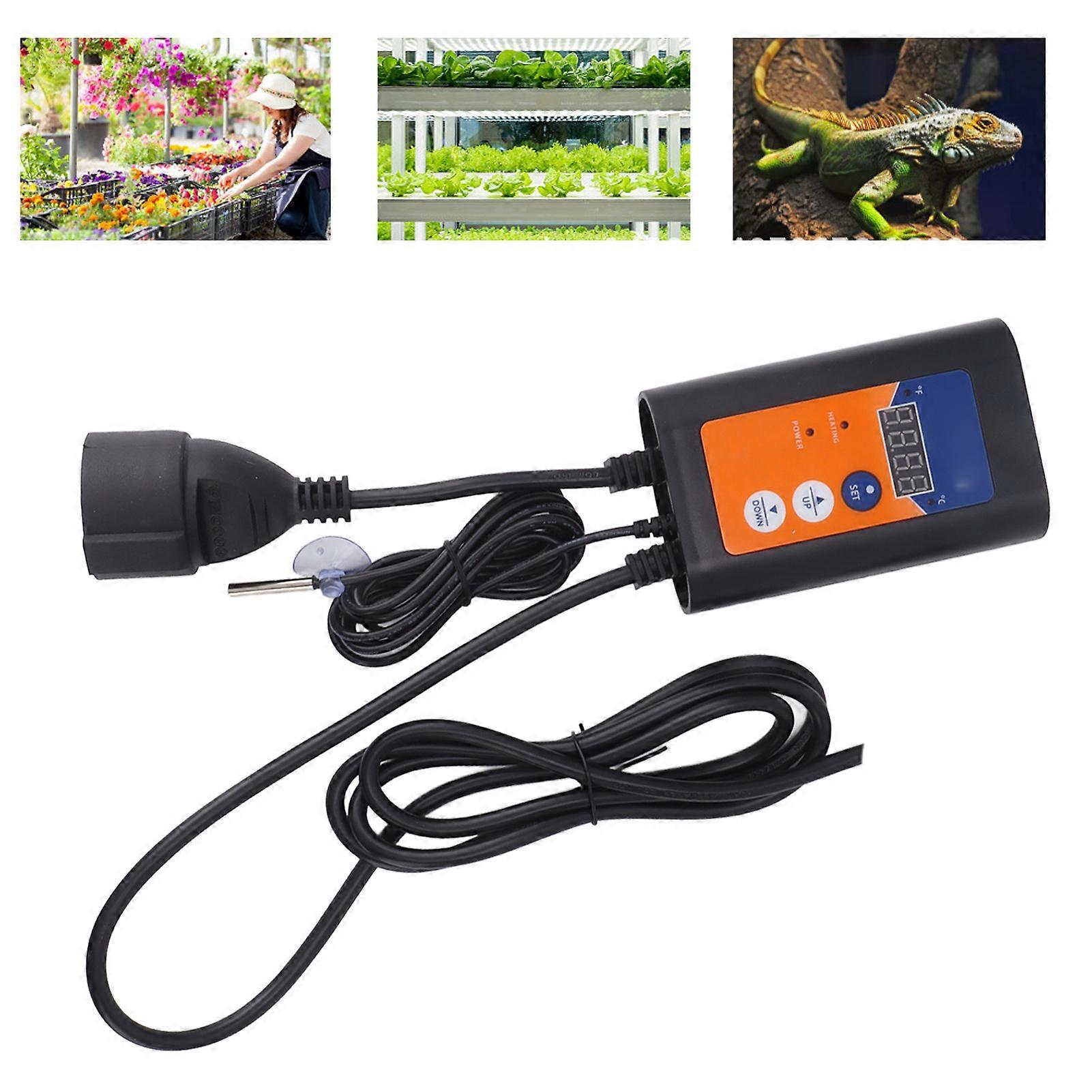 1000W Reptile Temperature Controller Quick Respond Digital Temperature Controller ABS Thermostat for Home Greenhouse EU 230V 