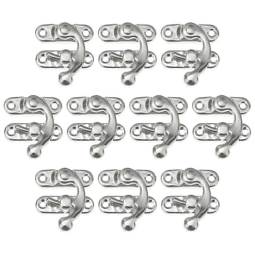 10 Pcs latches Small Hinges Latch Hook Toggle Hasp Catch Lock Horns Buckle