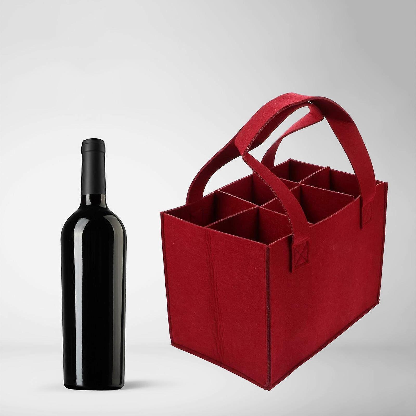 6 Bottle Christmas Storage Box Wine Bottle Carrier for Champagne Bottles