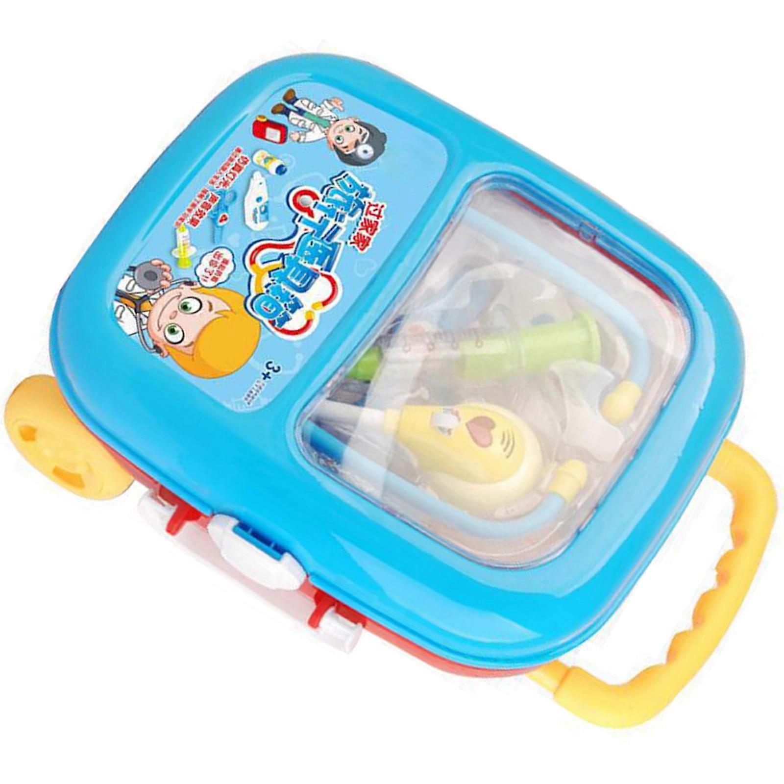 Interactive Doctor Pretend Play Toy Suitcase For Children with Stethoscope Thermometers For Home Classroom Education Use Multicolor