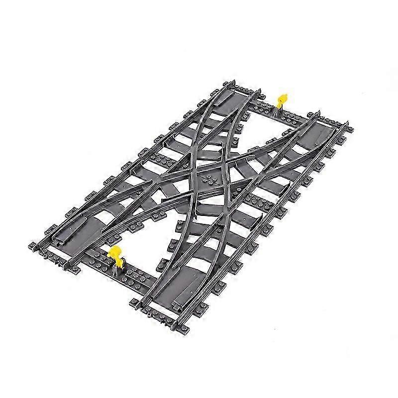 MOC City Train Rail Crossing Tracks Set Stud Gap Triple Switch Tegelstenar Byggstenar Tekniska Enlig