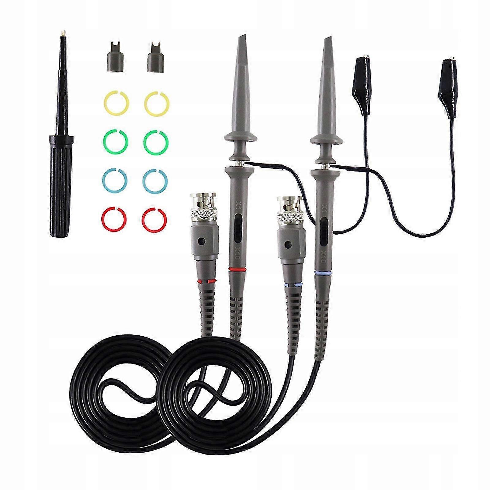 1.2m P6100 Bnc Oscilloscope Probe Kit 100mhz Handheld Oscilloscope 2pcs