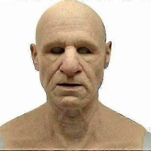 לטקס איש זקן מסכה זכר תחפושת קוספליי תחפושת ליל כל הקדושים אביזרי מסיבה ריאליסטיים Newway