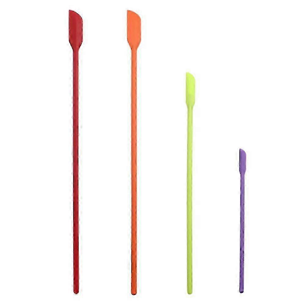 Mini Silicone Spatula Set - 4 Pack Thin Scraper for Makeup, Kitchen, Bottles, and Jars
