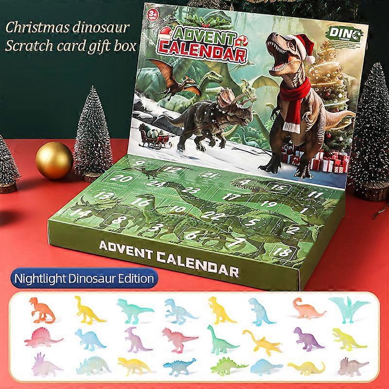 Advent Calendar 2025 Dinosaur Toys 24 Days Countdown Calendar to Christmas Surprise Toys Set with Different Dinosaur Figurine Gi