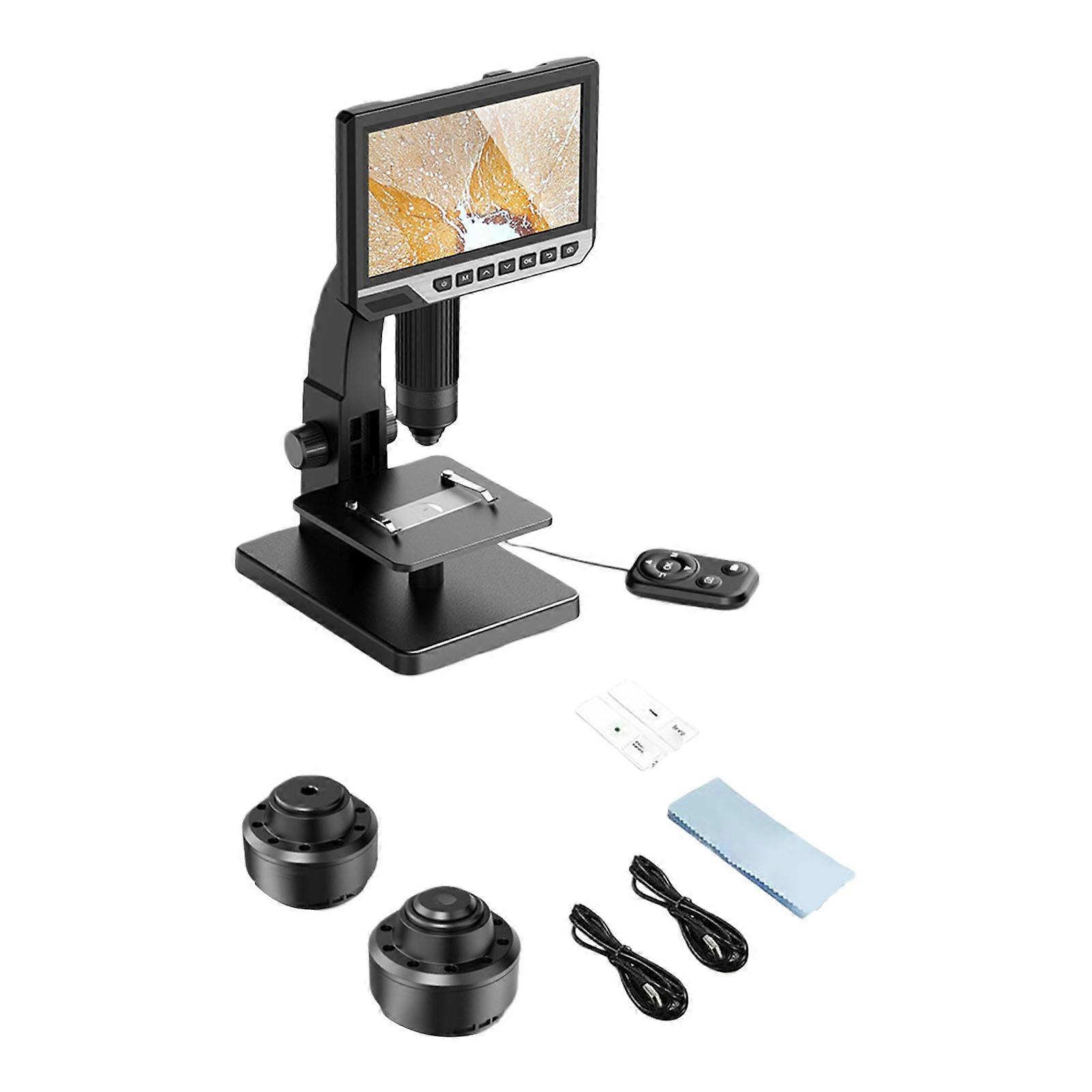 Ergonomic 7Inch Digital Microscope Rechargeable Design For Circuit Board Analysis And Microorganism Research Applications Multicolor