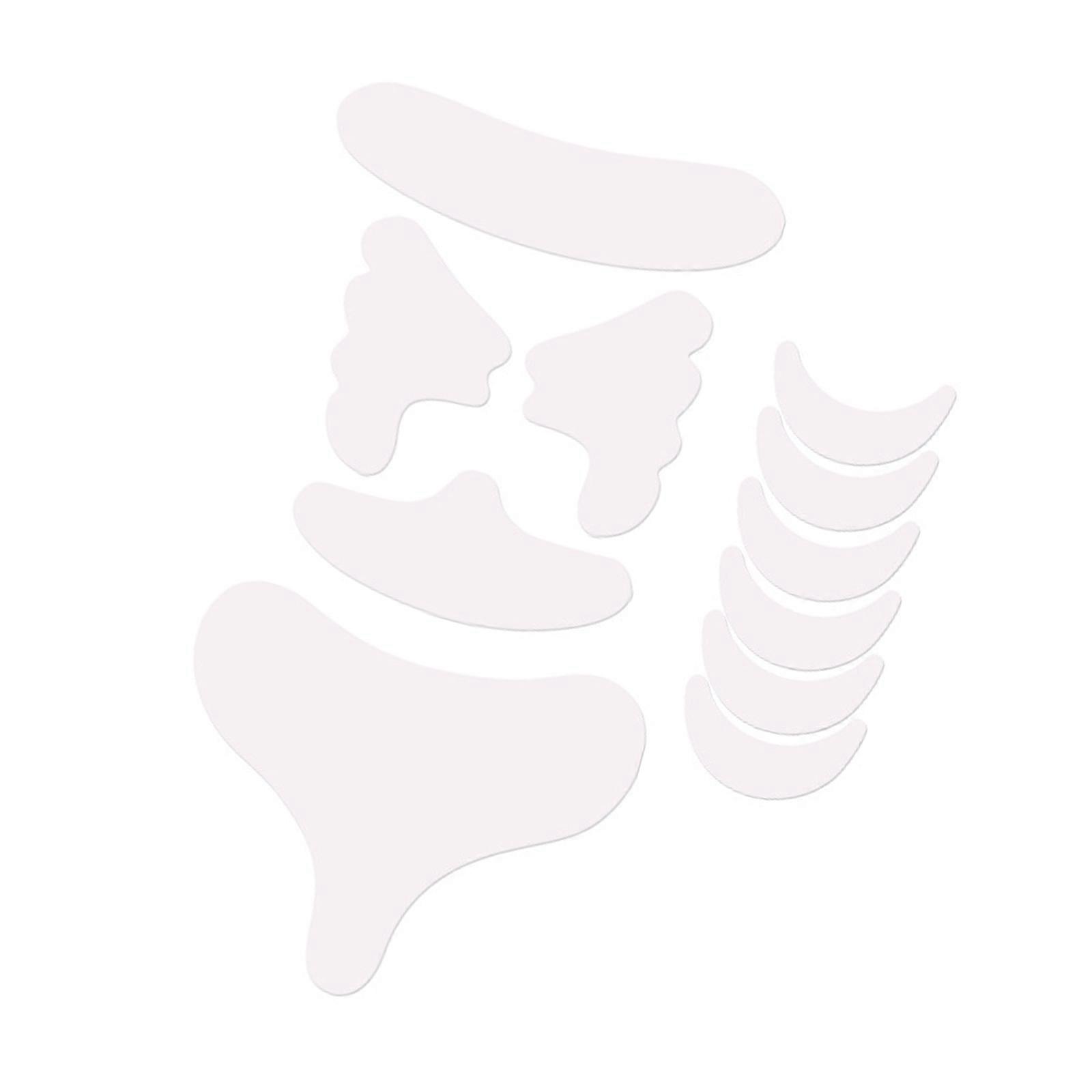 11 Count Transparent Forehead Wrinkle Stickers Reusable Skincares For Day And Night Use Multicolor