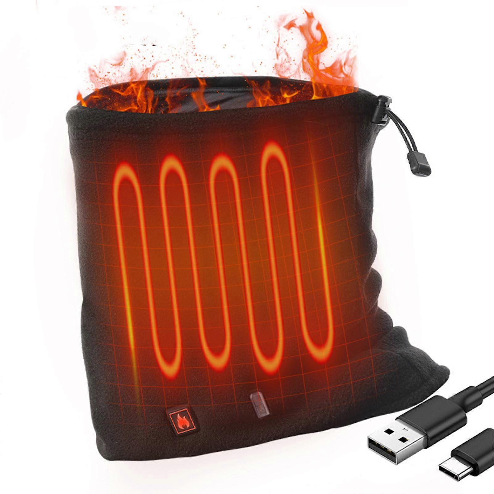 Windproofs Heated Scarf Full Neck Protections Fast Heating System Cloth Lining Suitable for Outdoor Activity Enthusiasts Multicolor