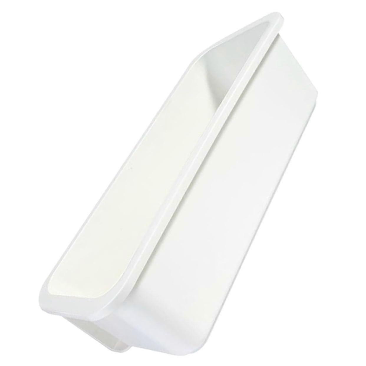 Wall Mounted Adhesive Storage Box with PullOut Organizer for Kitchen Bathroom Cosmetics Essentials White