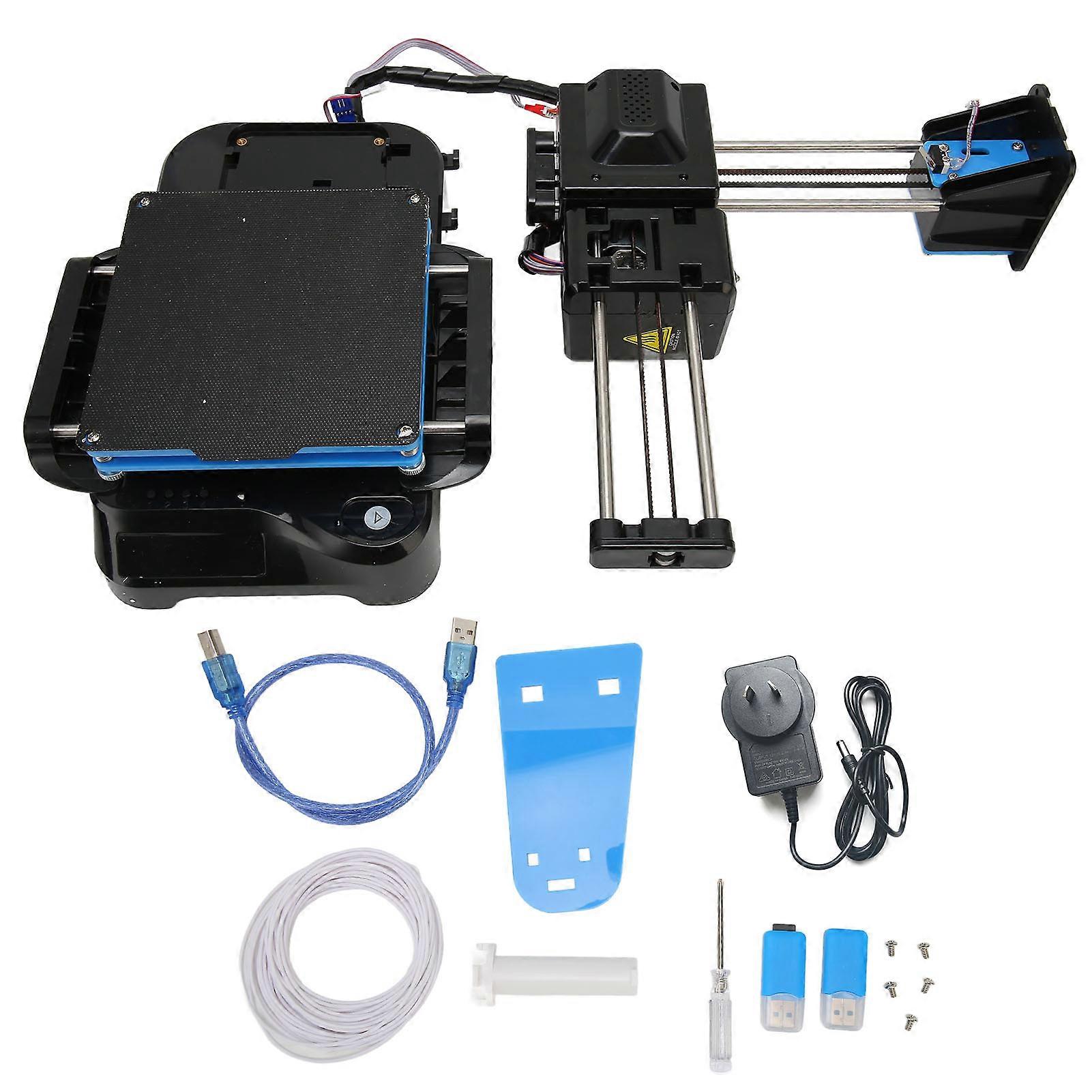 FDM Mini 3D Printer High Accuracy Quiet Operation Upgraded Extruder 4x4x4in AU Plug