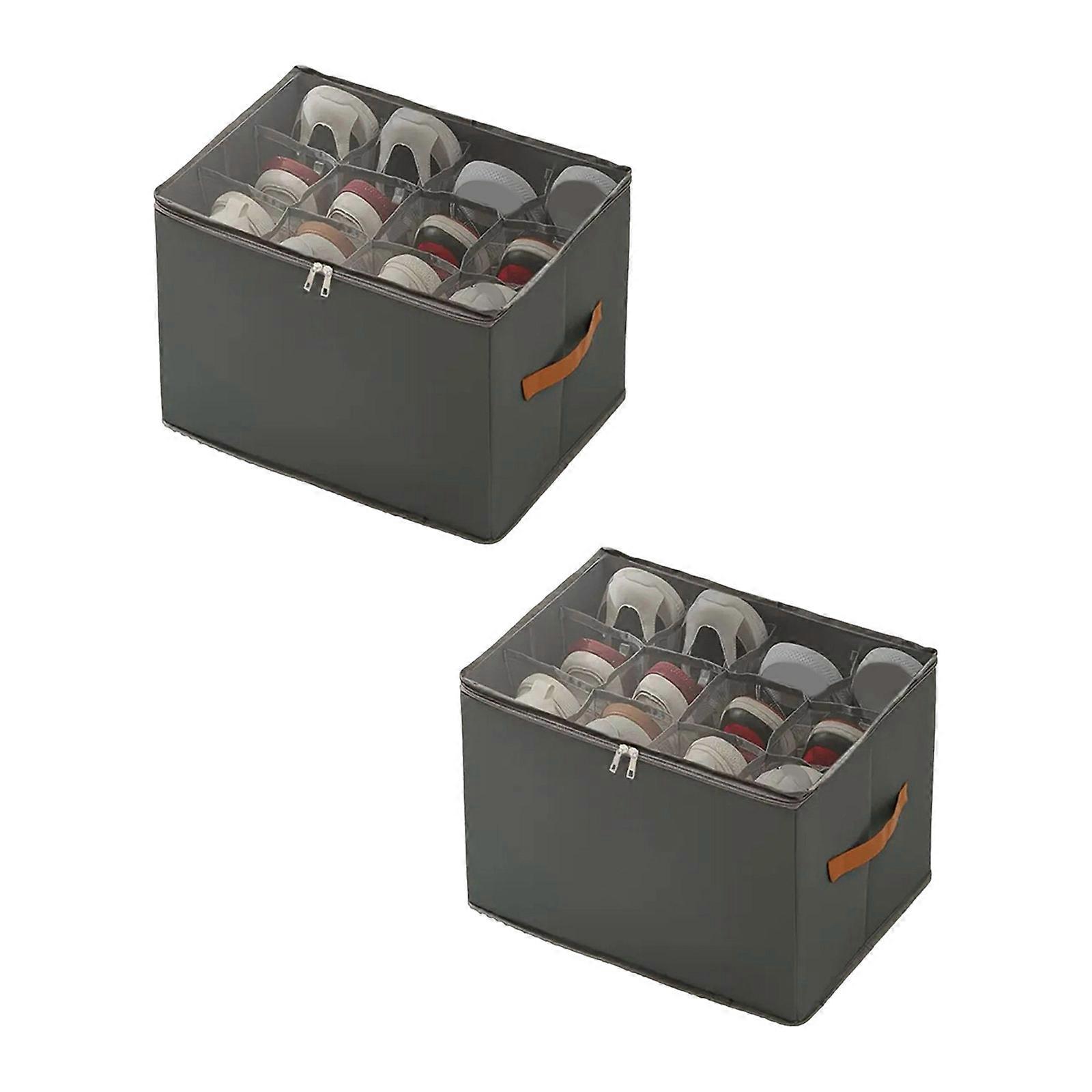 Portable Shoe Cabinet Featuring Ventilated Designs Visible Front Panel For Sneaker Enthusiasts And Renters  grey