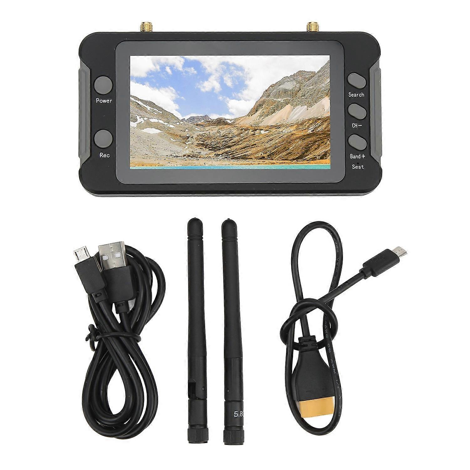 For FPV Receiver Monitor 4.3 Inch 5.8GHz 40CH DVR Function RC Drone Display Screen with Auto Search 