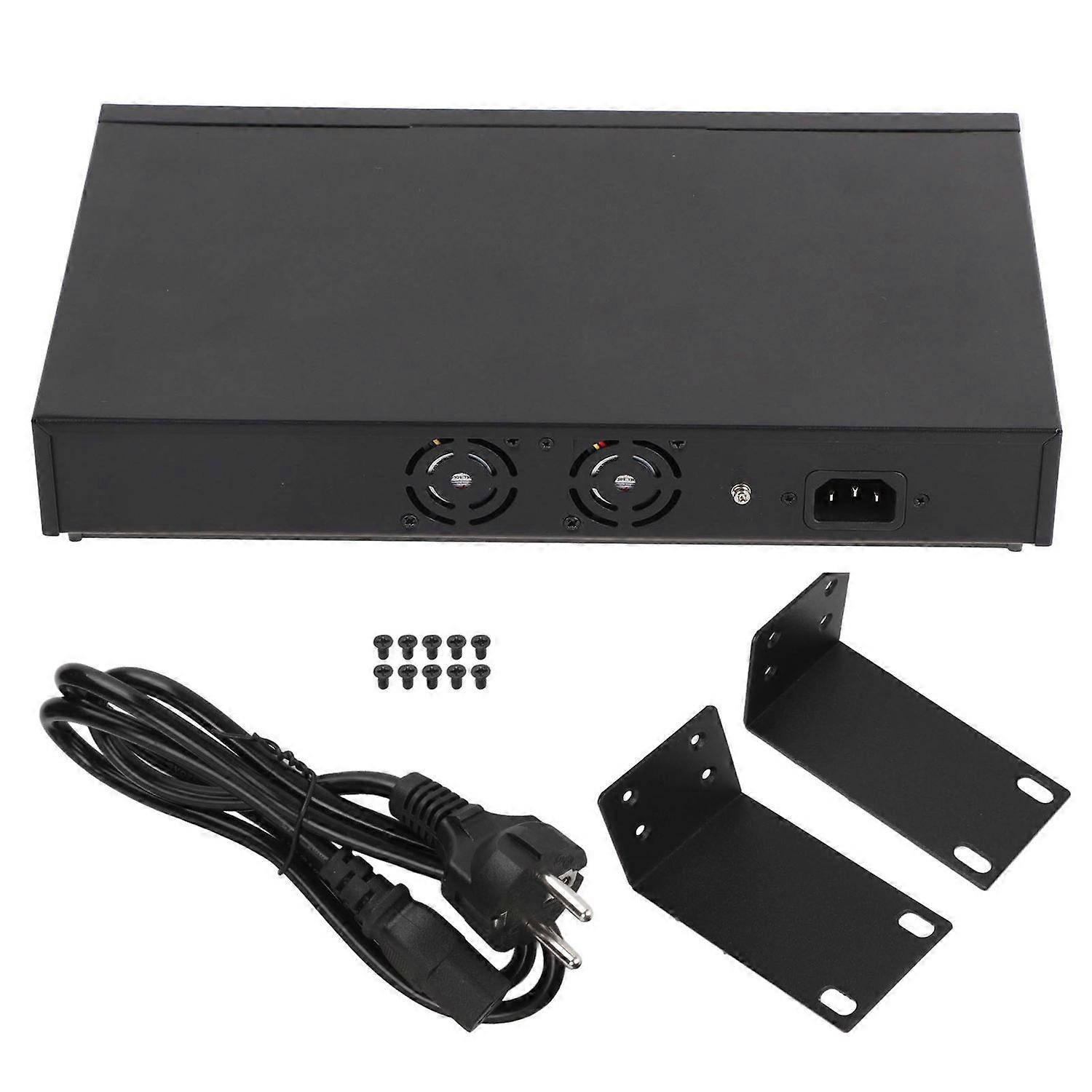 Poe Switch 100M 1000M 20 Port Unmanaged 802.3af Compatible Plug and Play Fanless Quiet Ethernet Swit