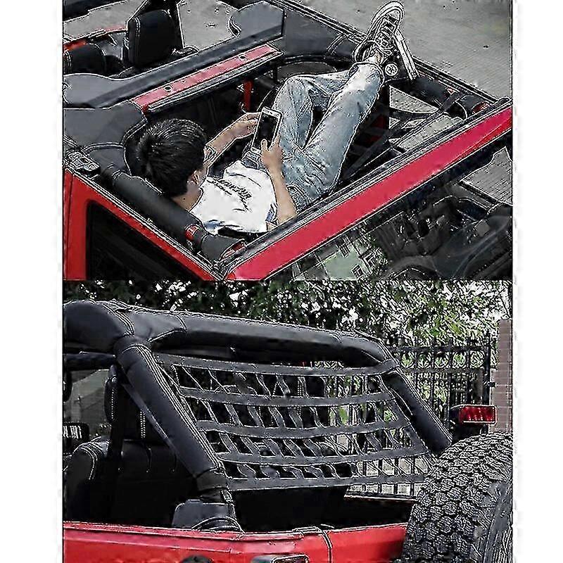 1pcs Car Multi-function Net Pocket Insulation Curtain Hammock Top Soft Cover Rest Bed Hammock For Jeep Wrangler JK 07-18
