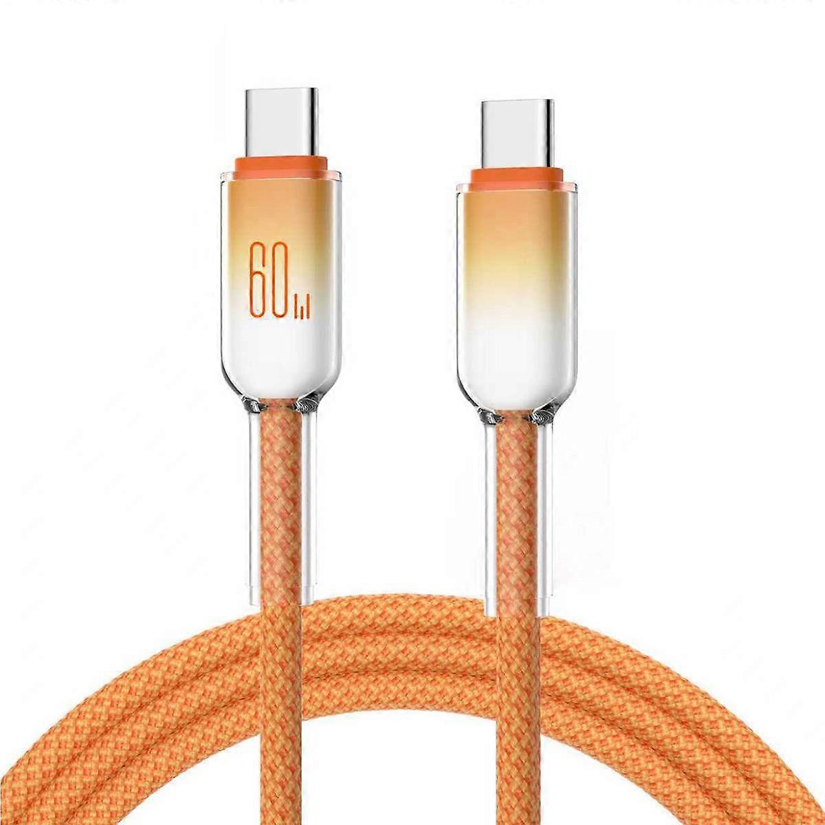 ENKAY PD60W Type-C to Type-C Gradient Color Nylon Braided Charging Data Cable