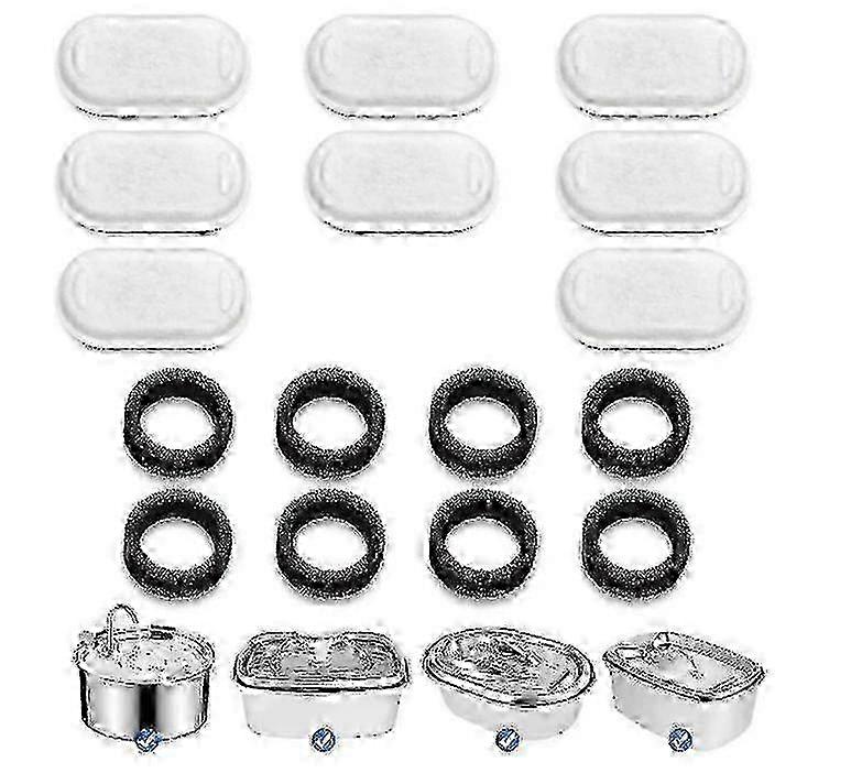 Automatic drinking fountain for cats with 108oz capacity and LED 2025