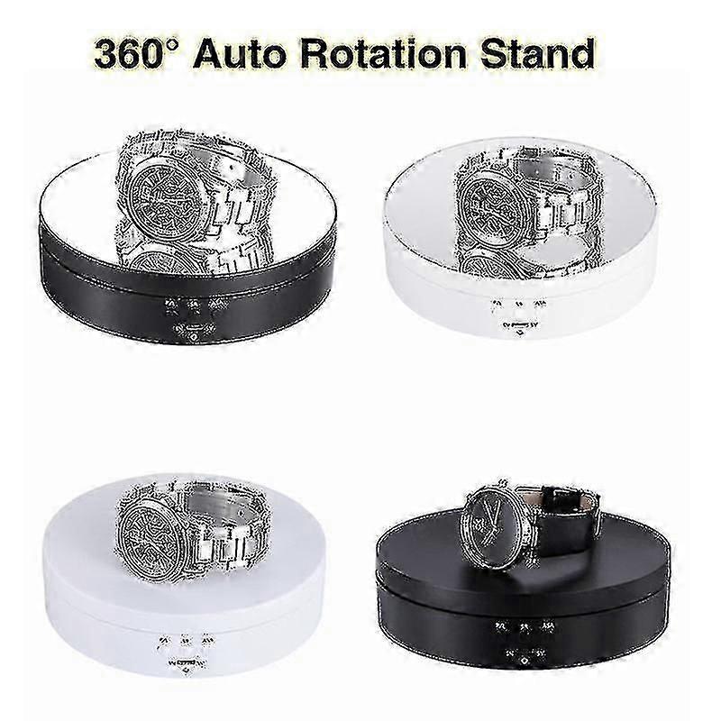 Photography 360 Degree Round Auto Rotating Remote Automatically Turntable Jewelry Display Stand Base For Photo Studio Shooting-black-ordinary