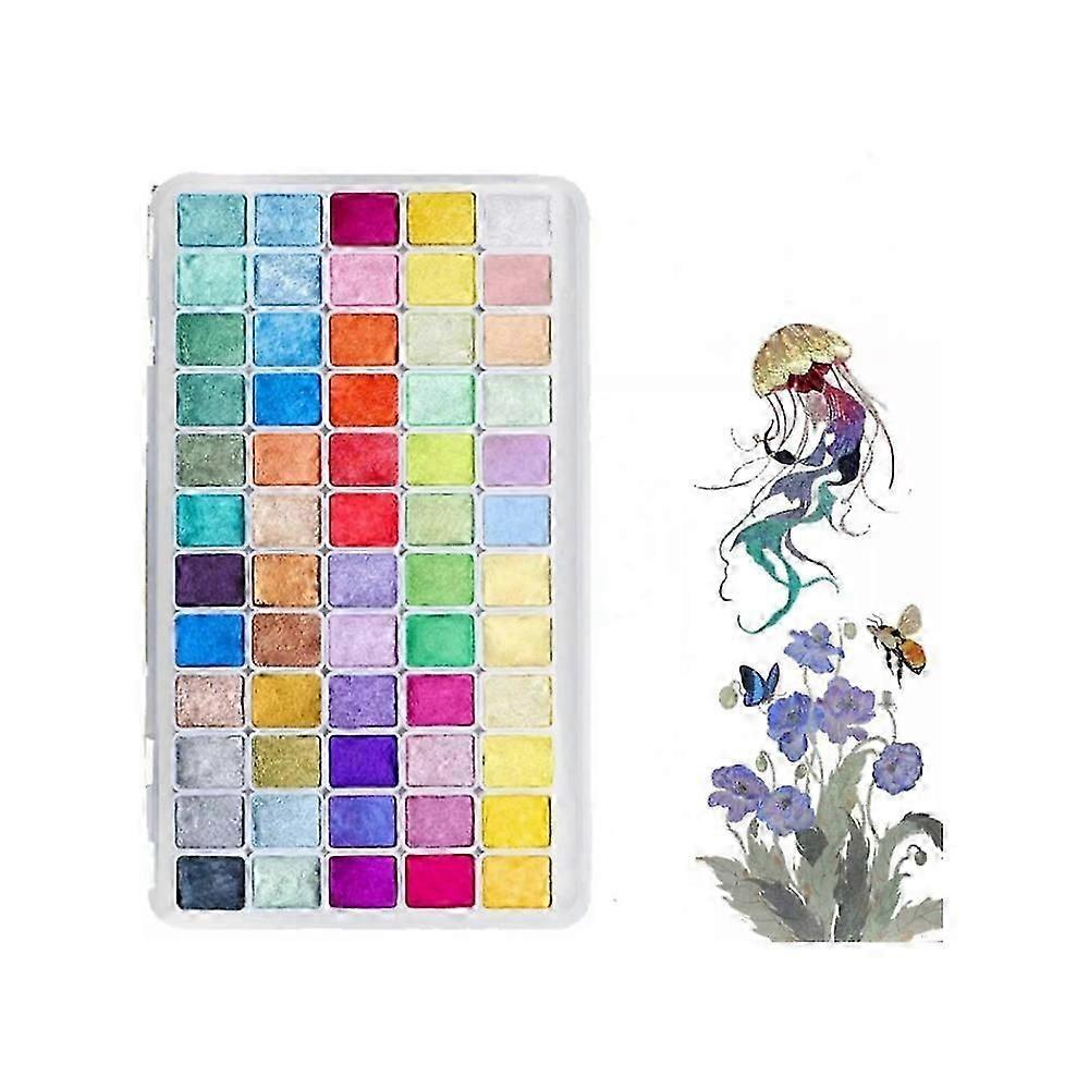 مجموعة الرسم بالألوان المائية المتغيرة ، طلاء ألوان مائية بريق بألوان مائية بلون فورستي