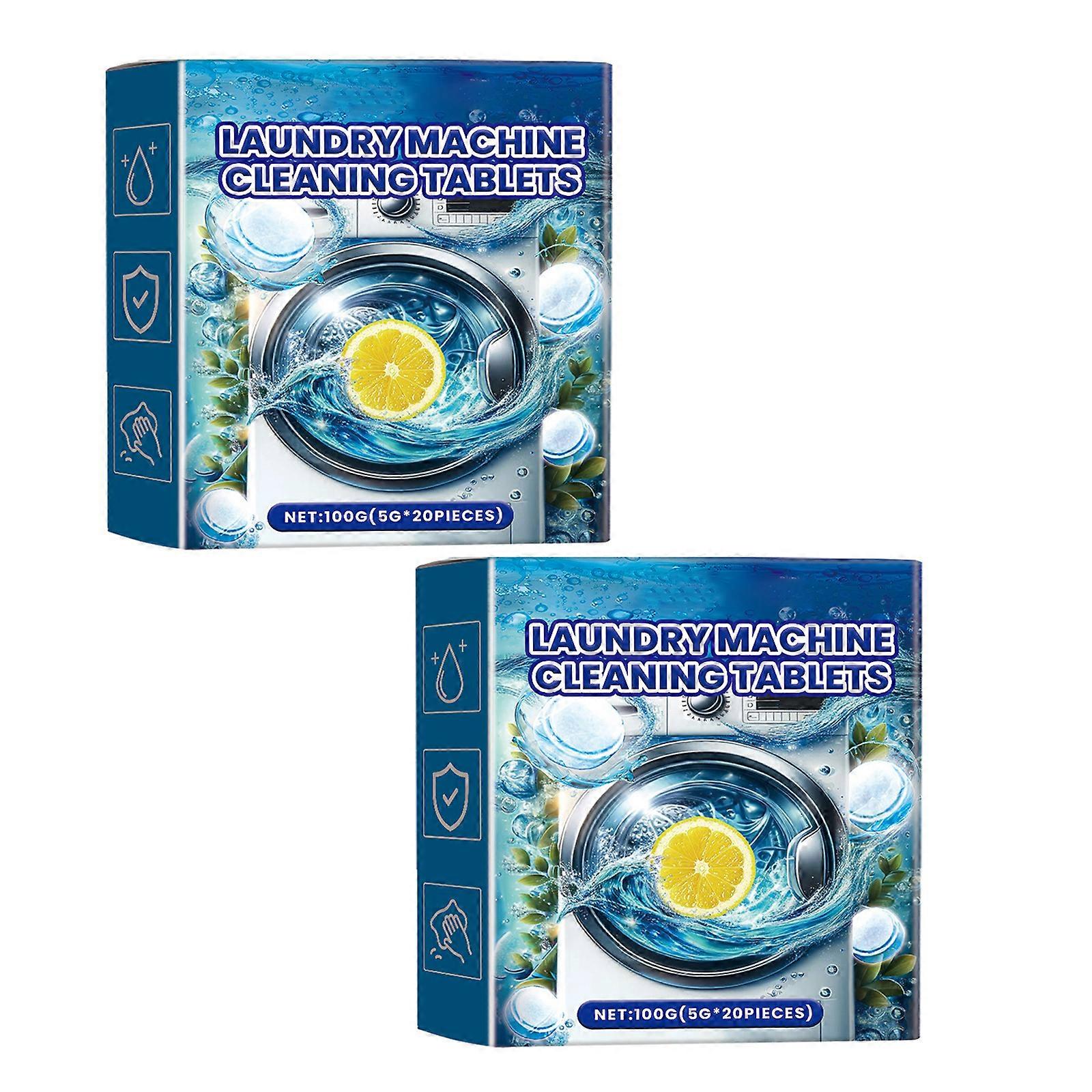 Washing Machines Cleaning Tablets Rapid Dissolve Strong Stains Remover No Residues (20pcs/Pack) Multicolor