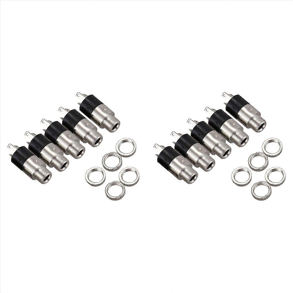 10PCS 3.5mm Stereo Jack Panel Mount Connector