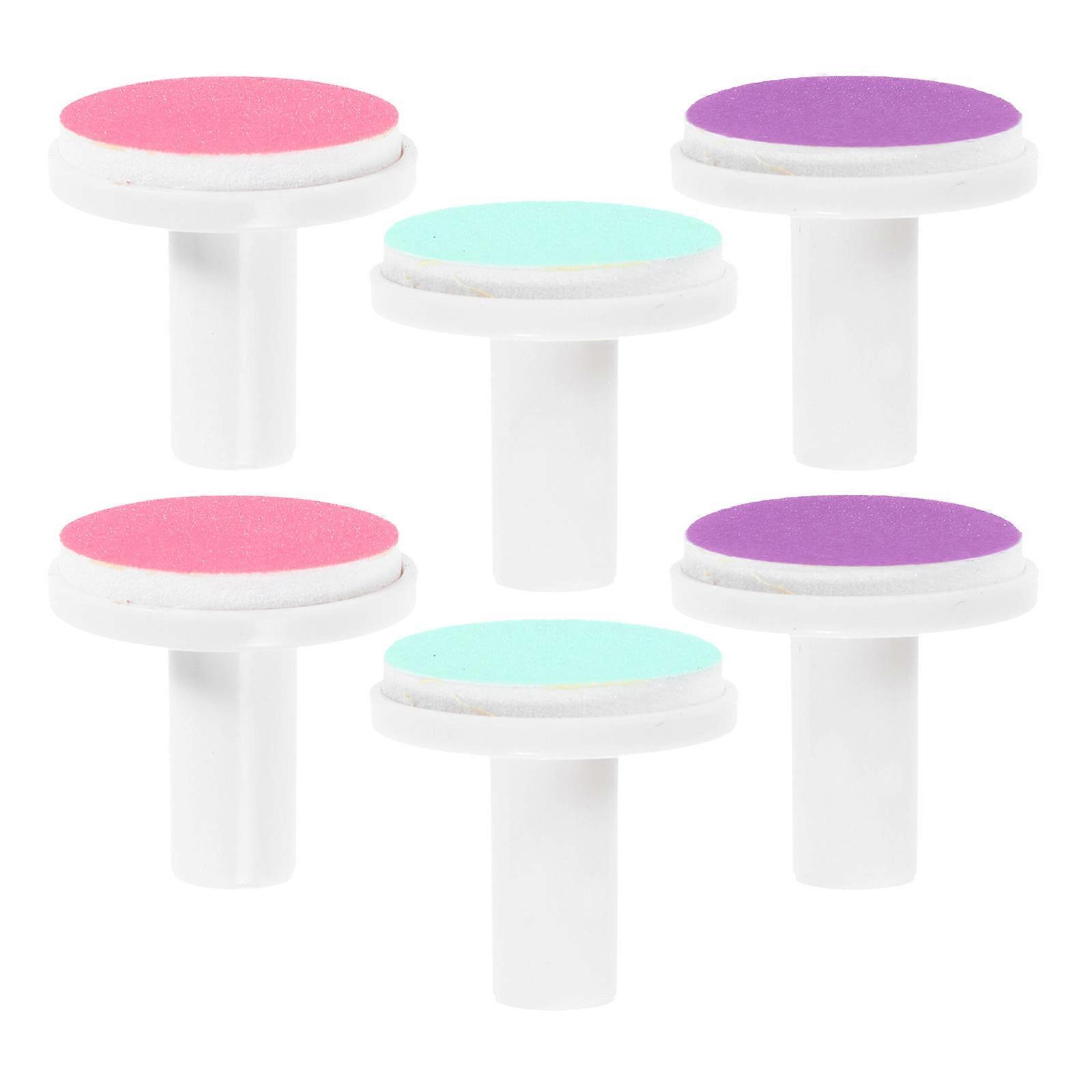 Fine Nail Polish Grinding Replacement Heads for Replace 6Pcs Universal Nail File