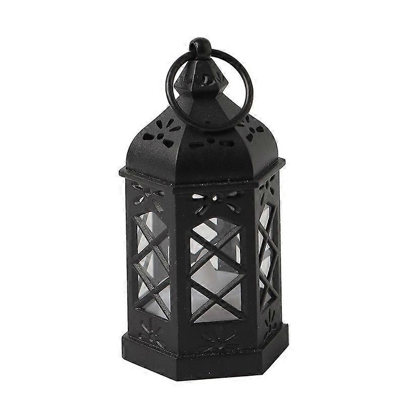 Led Electronic Candle Light Hexagonal Wind Light Portable Handheld Small Lantern Small Night Light Decorative Ornament