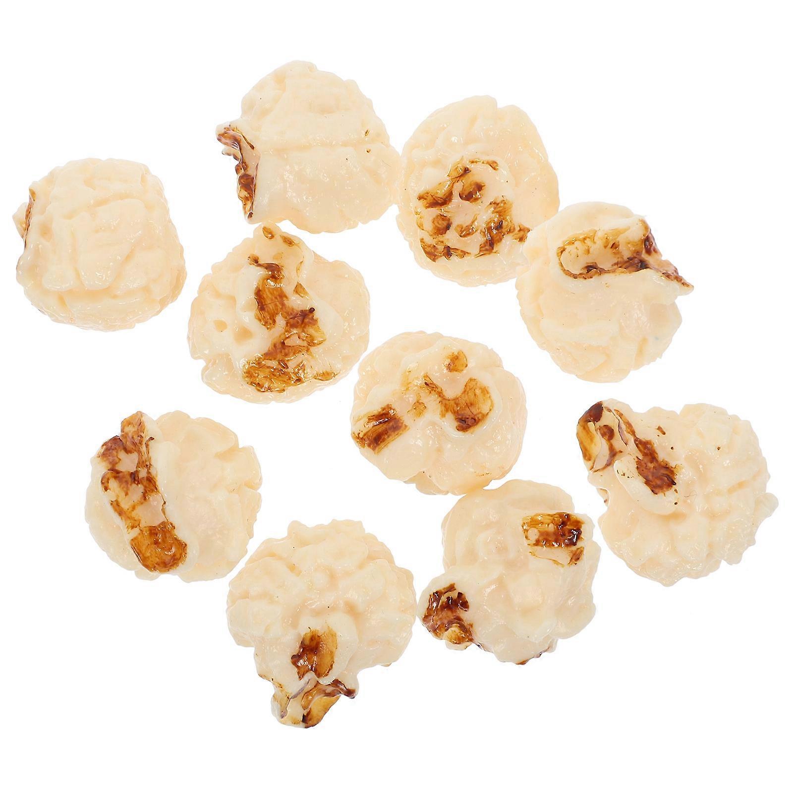 Plastic Popcorn Model Popcorn Prop for Playing 10Pcs Realistic Snack Decoration