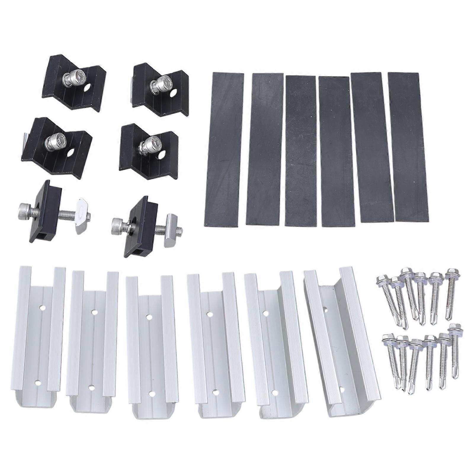 6Pcs Efficient Solars Panel Mounting Brackets Set for Home Craft and Professional Installations on Various Items Multicolor