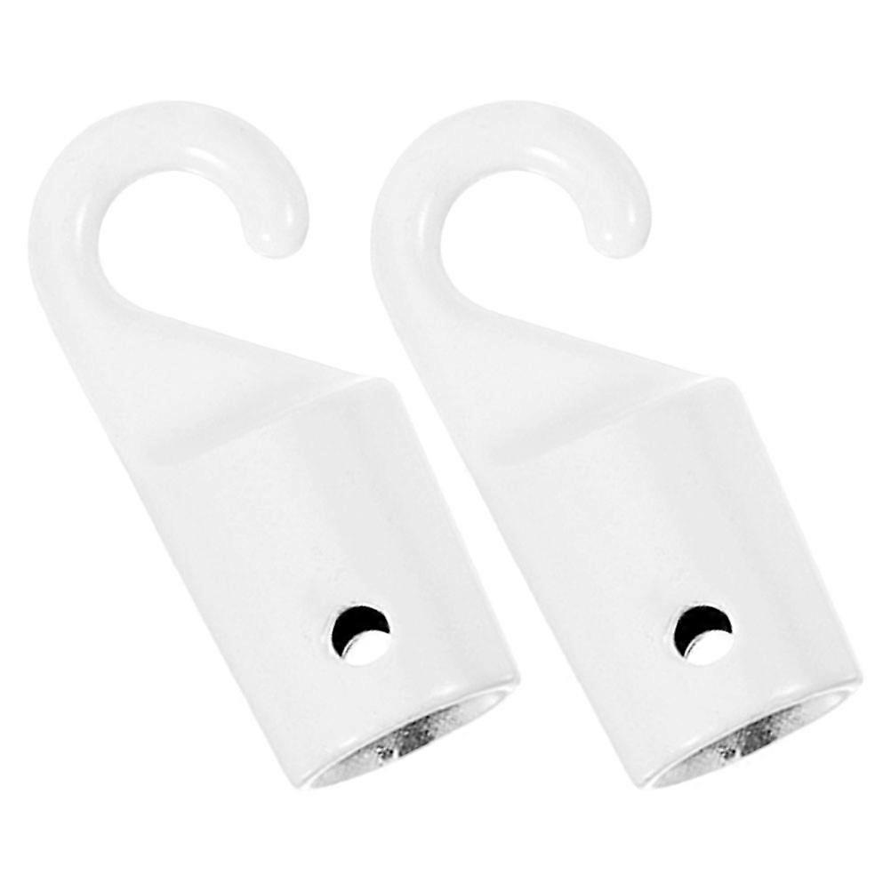 White Metal Blind Wand Hook for Curtain Control 2Pcs Replacement Hooks