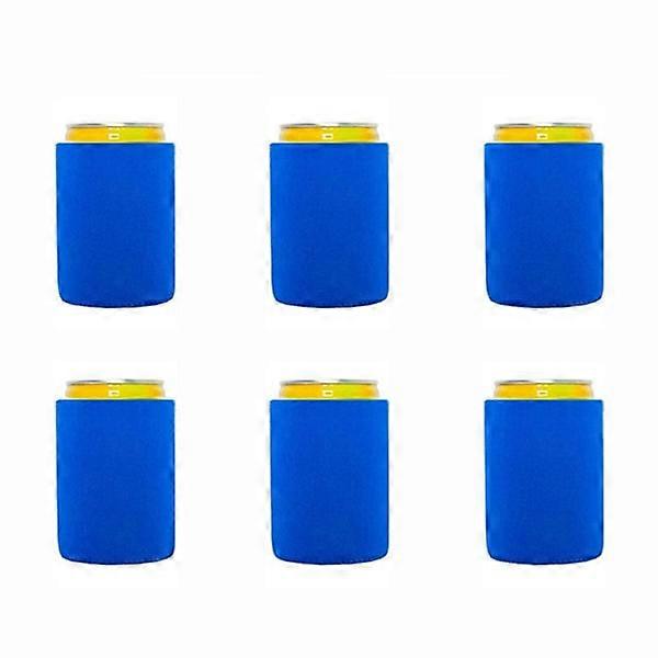 6 pcs Beer Cooler/Sleeves Soft Insulated Reusable Holder Blue