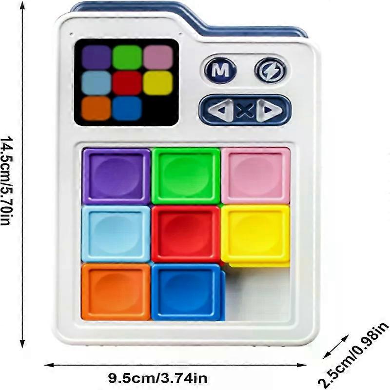Training Puzzle Three Play Modes Levels Easy to Operate Pocket Electronic Slide Block Game Brain Logical Thinking Challenge Toys