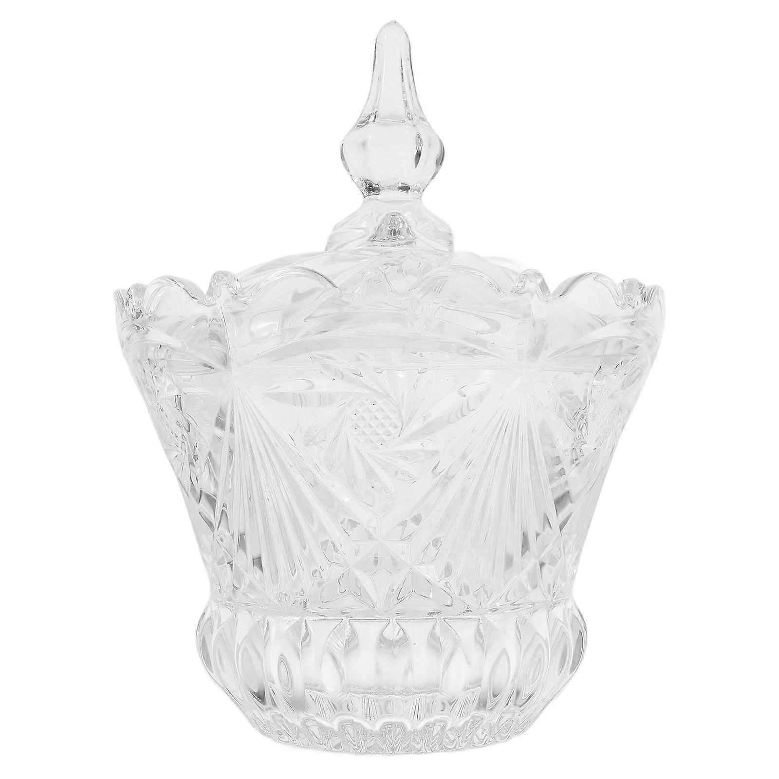 Decorative Candy Bowl Glass Candy Dish with Lid for Storage