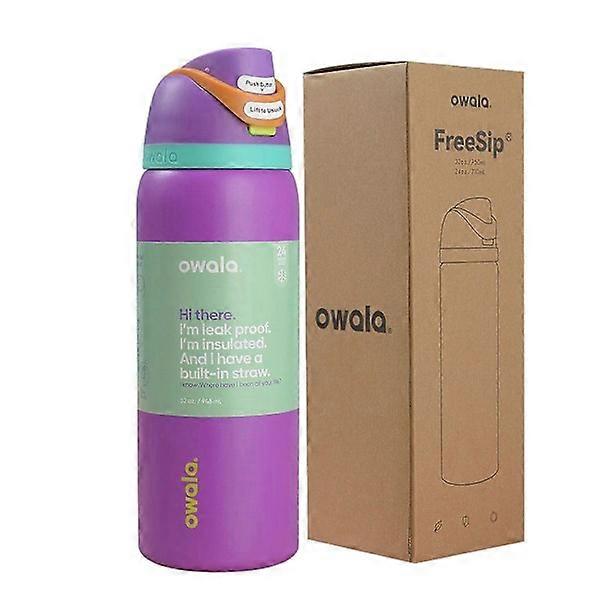 Large 710ml Off-White Thermos Bottle for Adventure violet
